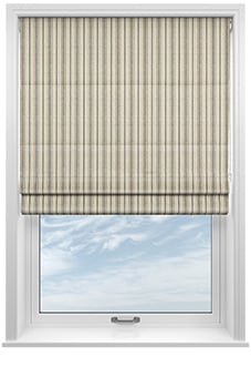 Santorini Stripe, Beachwood - Roman Blind